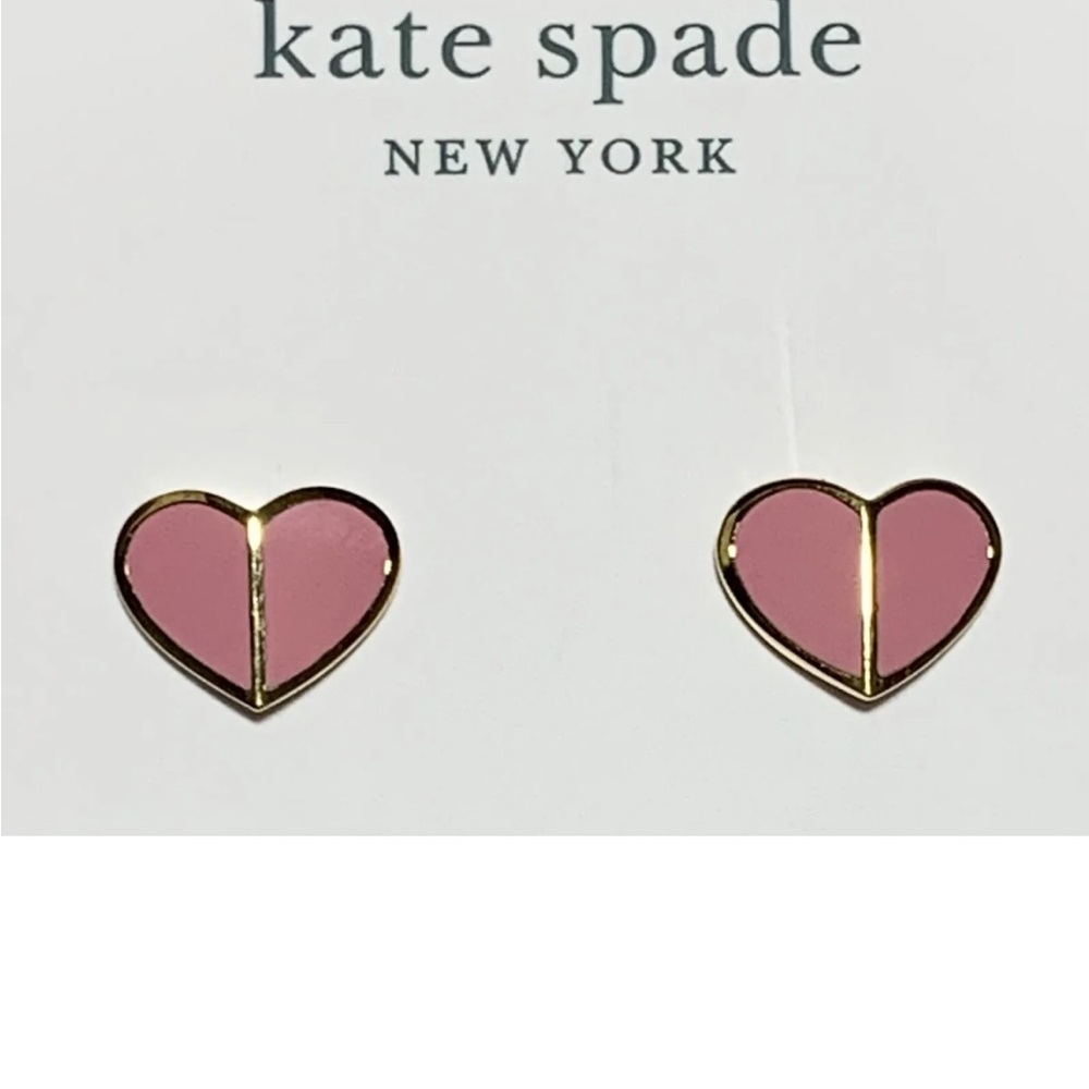 Kate Spade Pink Heart Earrings NWT with dust bag